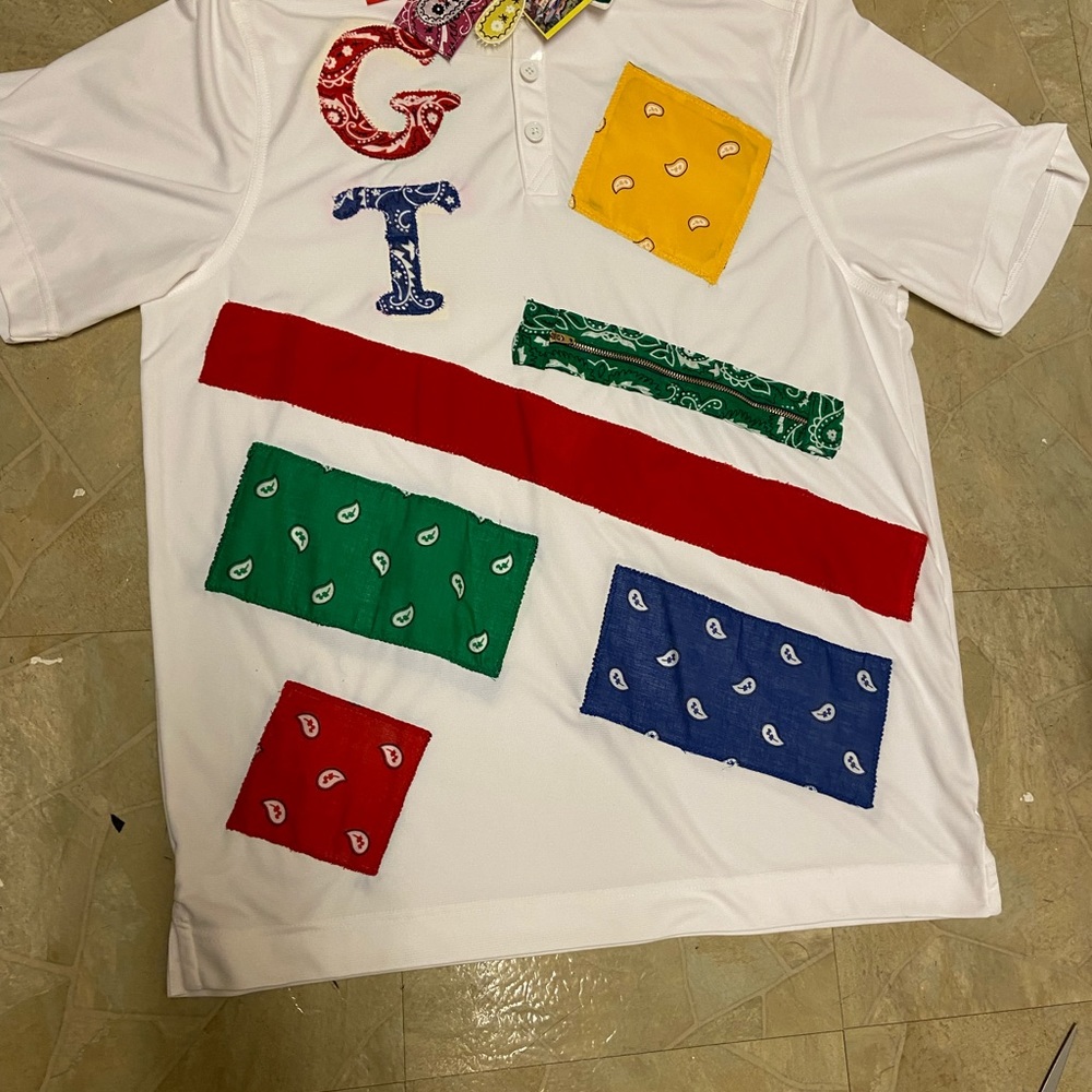 GENUINE THREADZ M L XL WHITE BANDANNA WIYH ZIPPER